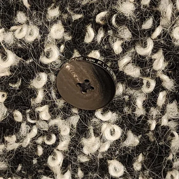 Excellent Diane Von Furstenberg Peacoat Double Breasted Boucle Loop - Picture 4 of 12